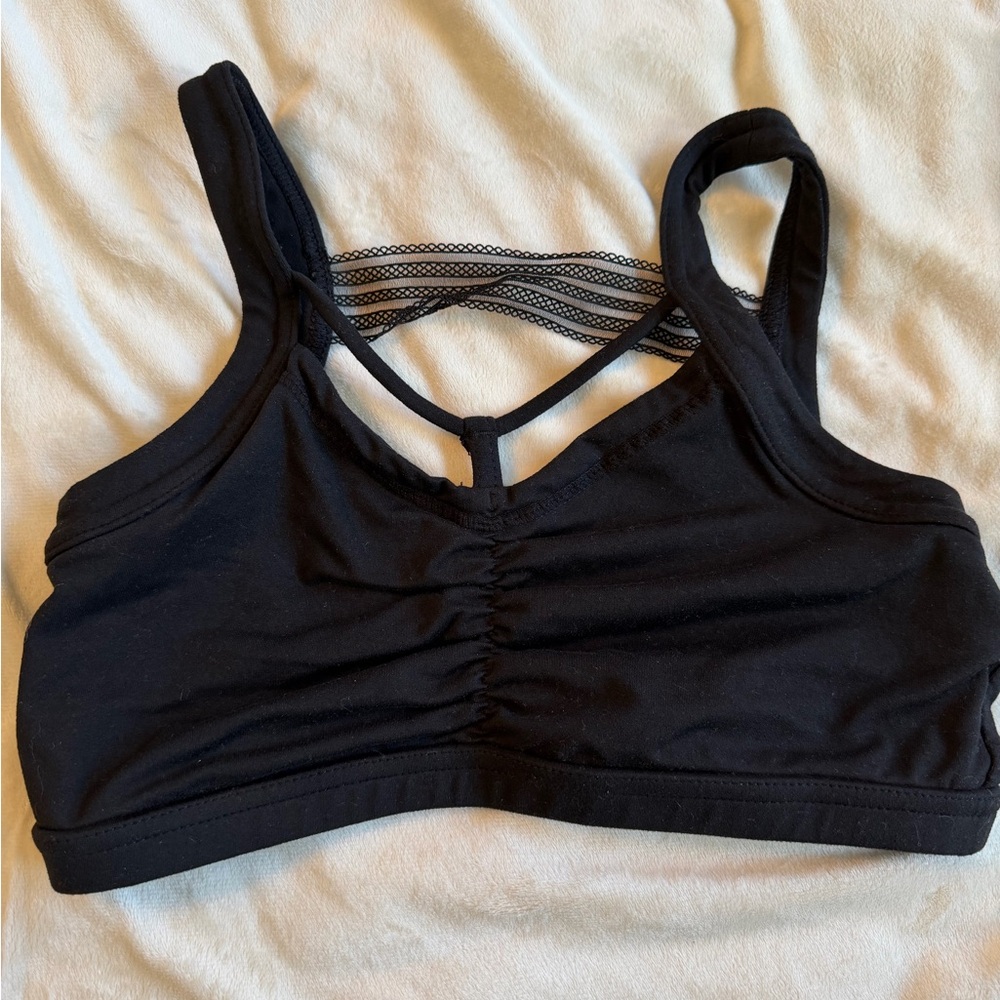 California Kisses Black Strappy Sports Bra/bralette